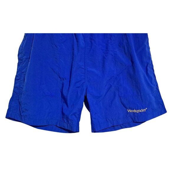 Weekender Nylon Swim Shorts Mens XL Blue With Side & Back Pockets Vintage - Picture 6 of 11